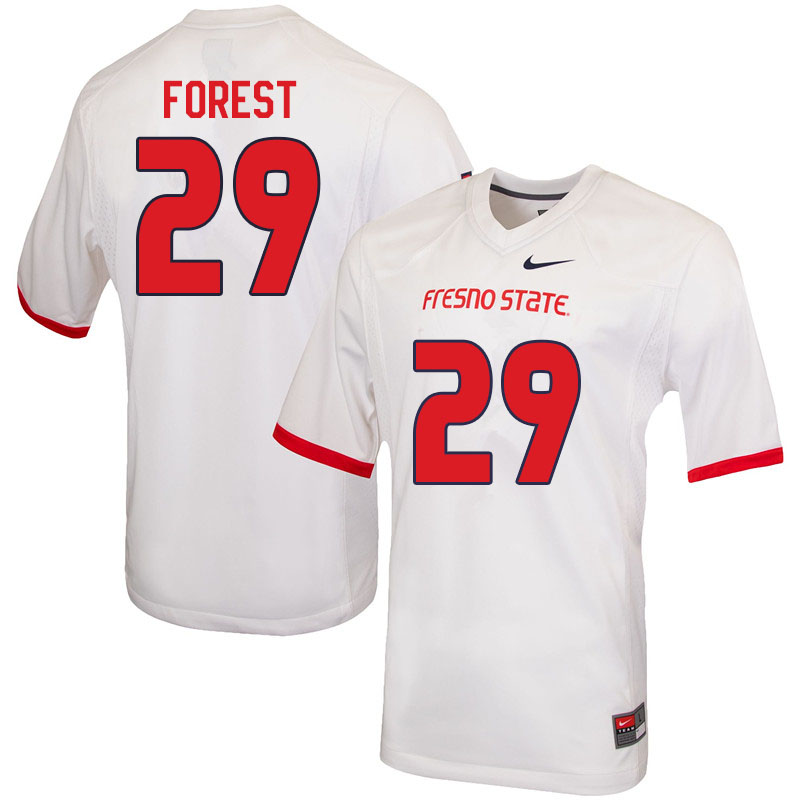 Men #29 Kamron Forest Fresno State Bulldogs College Football Jerseys Sale-White - Click Image to Close